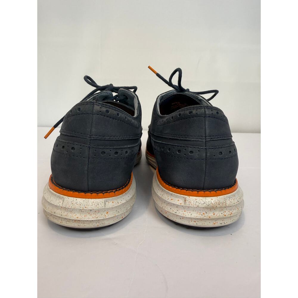 Cole Haan OriginalGrand Wingtip Oxford Men 11.5 Navy Nubuck GrandOS C34461 - Picture 6 of 7